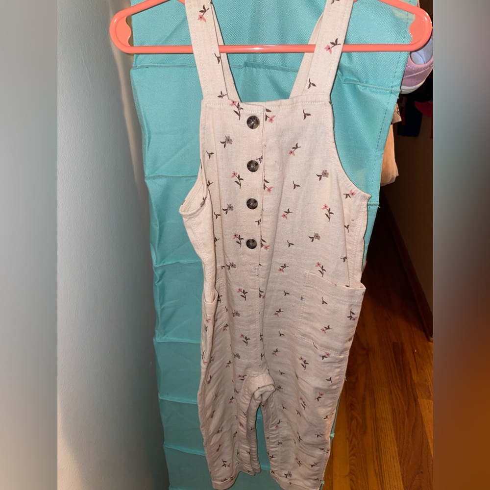 NWOT Old Navy linen floral romper/overalls